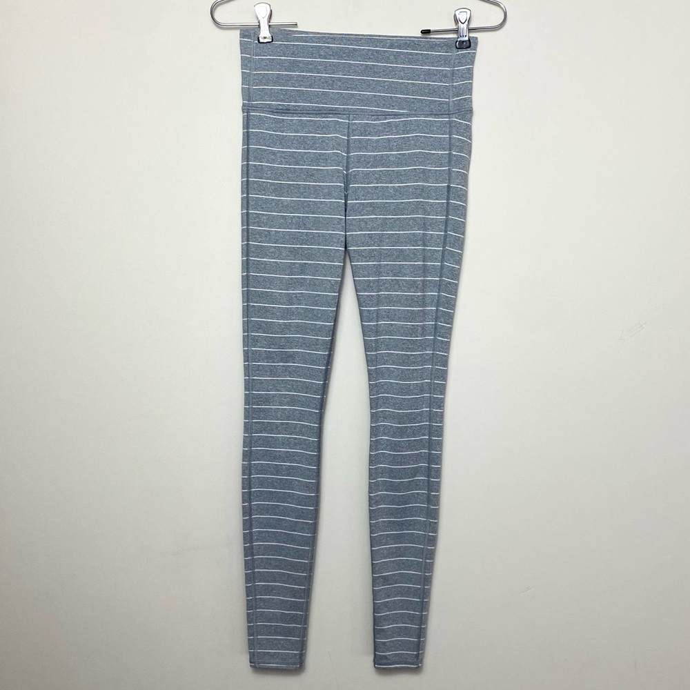 Athleta High Rise Chaturanga Striped Athletic Leggings Sz XS - Picture 2 of 6